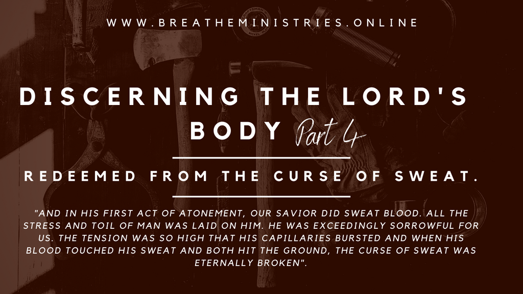 DISCERNING THE LORD'S BODY Part 4:       Redeemed From The Curse Of Sweat.