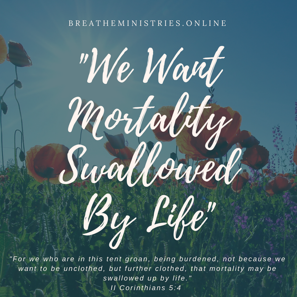 "We Want Mortality Swallowed By Life."