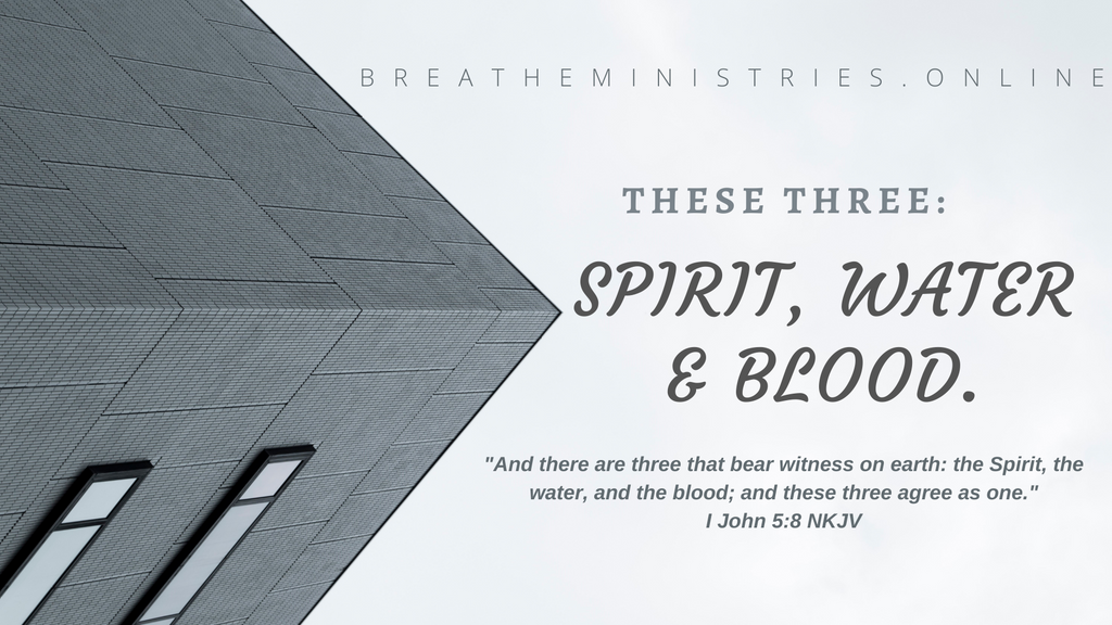 These Three: The Spirit, The Water And The Blood.