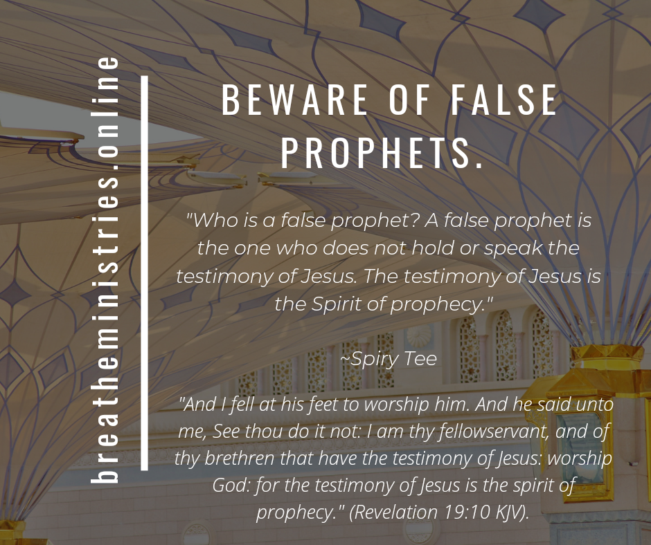 Beware Of False Prophets.