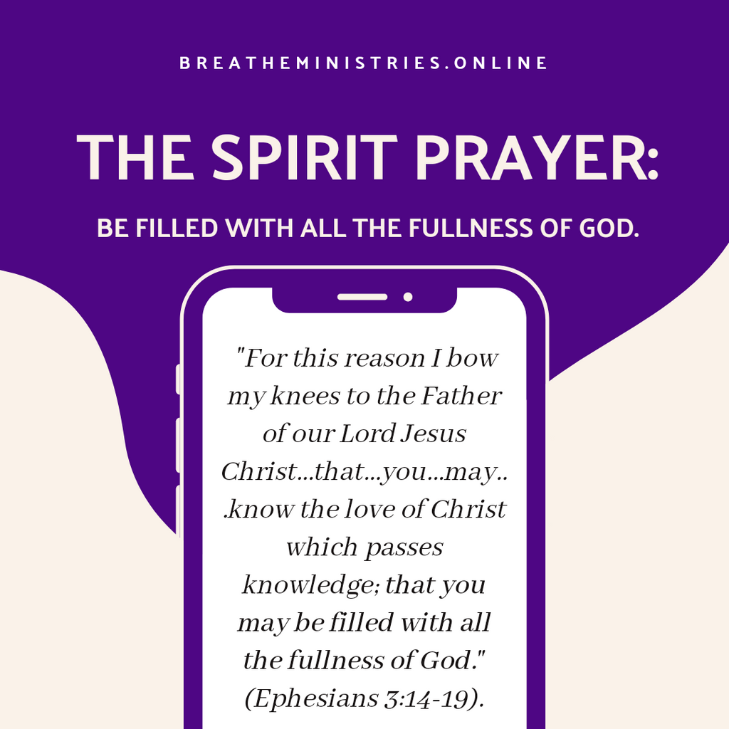 The Spirit Prayer: Be Filled With All The Fullness Of God.