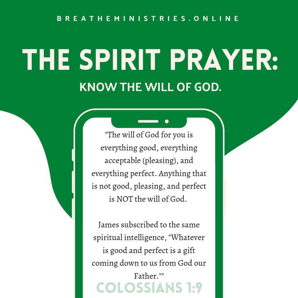 THE SPIRIT PRAYER: Know The Will Of God.