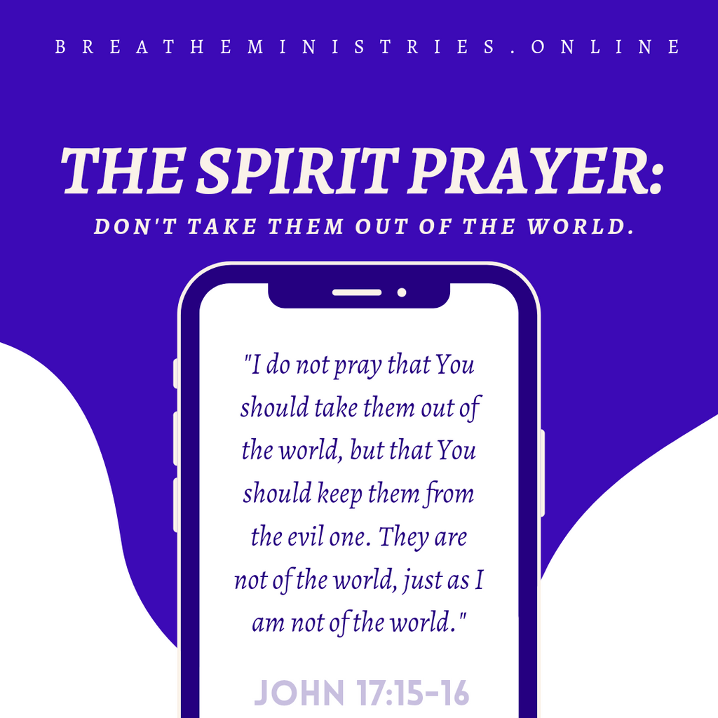 THE SPIRIT PRAYER: Don't Take Them Out Of The World.