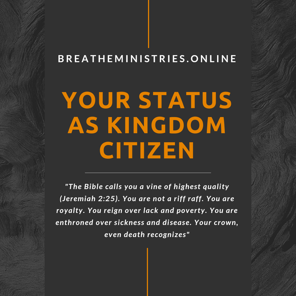 Your Status As Kingdom Citizen.